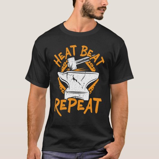 Heat Beat Repeat Metalsmith Gekmied Blacksmith 1 T-Shirt (Vorderseite)