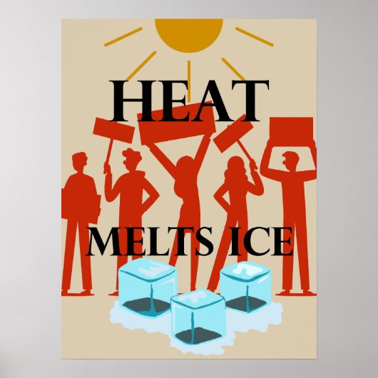 Heat Melts Ice Protest Poster (Vorne)