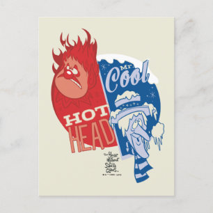 Heat Miser Hot Head & Snow Miser Mr. Cool Feiertagspostkarte