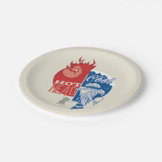 Heat Miser Hot Head & Snow Miser Mr. Cool Pappteller (Schrägansicht)