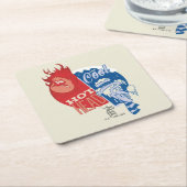 Heat Miser Hot Head & Snow Miser Mr. Cool Rechteckiger Pappuntersetzer (angewinkelt)