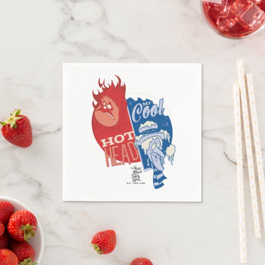 Heat Miser Hot Head & Snow Miser Mr. Cool Serviette (Beispiel)