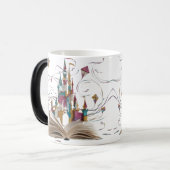 Heat Reveal Whimsical Book Page Art Verwandlungstasse (Vorderseite Links)