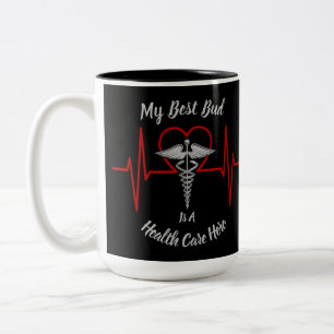 Heath Care Hero Best Buddy Zweifarbige Tasse