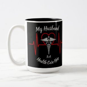 Heath Care Hero Husband Zweifarbige Tasse