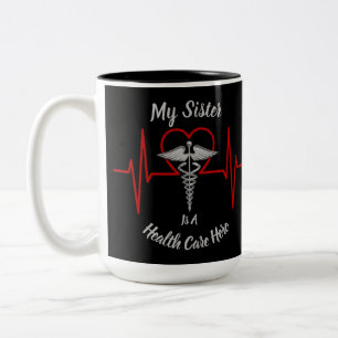 Heath Care Hero Sister Zweifarbige Tasse