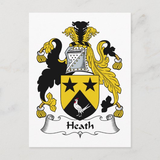Heath Familienwappen Postkarte (Vorderseite)