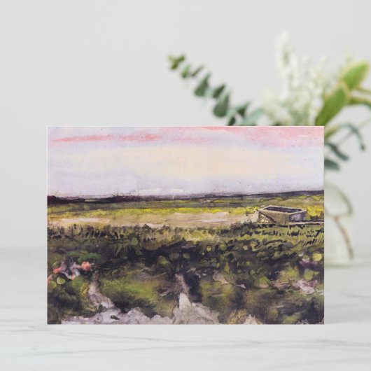 Heath with Wheelbarrow by Vincent van Gogh (Stehend Vorderseite)