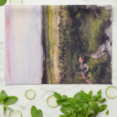 Heath with Wheelbarrow by Vincent van Gogh Geschirrtuch (Gefaltet)