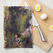 Heath with Wheelbarrow by Vincent van Gogh Geschirrtuch (Viertel Falte)