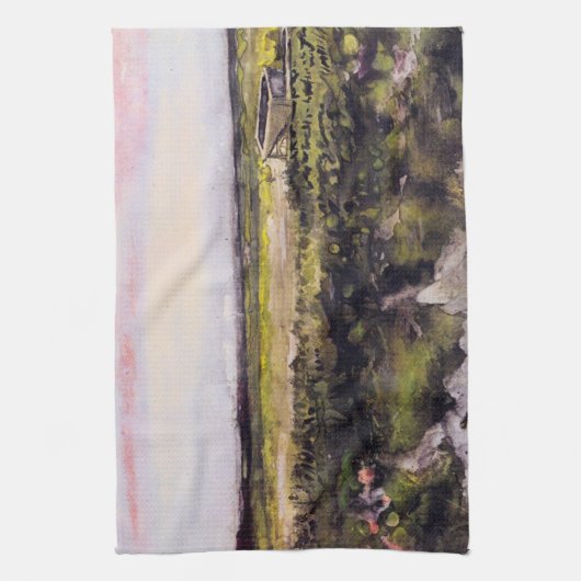 Heath with Wheelbarrow by Vincent van Gogh Geschirrtuch (Vertikal)