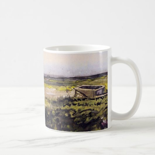 Heath with Wheelbarrow by Vincent van Gogh Kaffeetasse (Rechts)