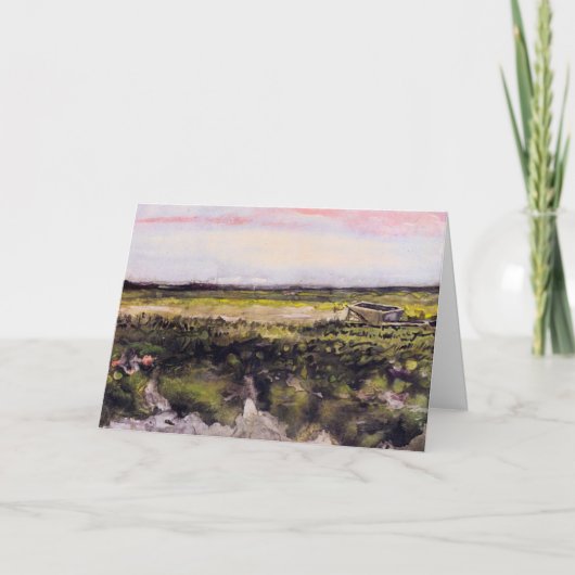 Heath with Wheelbarrow by Vincent van Gogh Karte (Vorderseite)