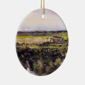 Heath with Wheelbarrow by Vincent van Gogh Keramik Ornament (Rechts)