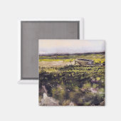 Heath with Wheelbarrow by Vincent van Gogh Magnet (Vorderseite/Rückseite)