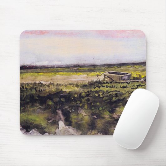 Heath with Wheelbarrow by Vincent van Gogh Mousepad (Mit Mouse)