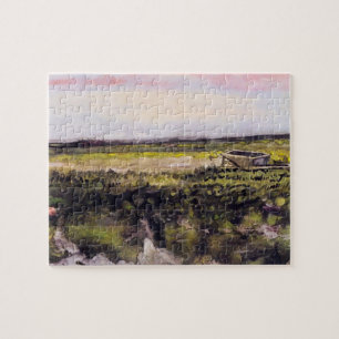 Heath with Wheelbarrow by Vincent van Gogh Puzzle