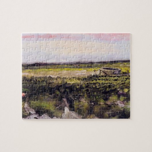 Heath with Wheelbarrow by Vincent van Gogh Puzzle (Horizontal)