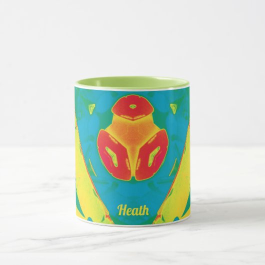 HEATH ~ Zany 3D ~ Gelb Rot Blau Tasse (Zentrum)