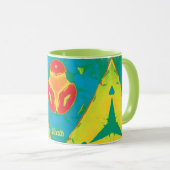 HEATH ~ Zany 3D ~ Gelb Rot Blau Tasse (VorderseiteRechts)