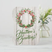 Heathen Grüße! Atheist Holiday Card Feiertagskarte (Stehend Vorderseite)