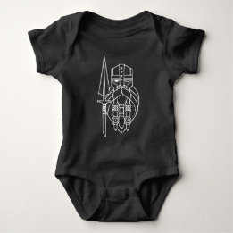 Heathen Norse Pagan Asatru Viking Odin Black Baby Strampler
