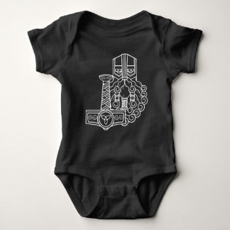 Heathen Norse Pagan Asatru Viking Thor Black Baby Strampler