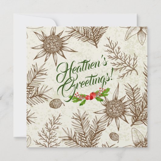 Heathen's Greetings Atheist Card Karte (Vorderseite)