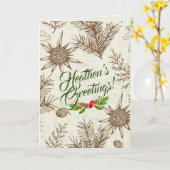 Heathen's Greetings Atheist Weihnachtskarte Karte (Gelbe Blume)