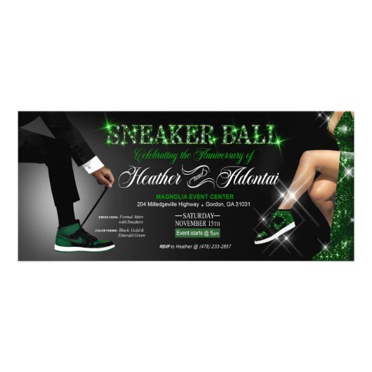 Heather & Adontai zum Jahrestag Werbekarte (Vorne)