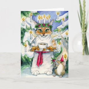 Heather als Santa Lucia Weihnachtskarte Feiertagskarte
