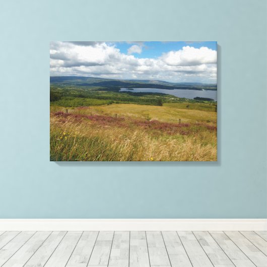 Heather am See Leinwanddruck (Insitu (Holzboden))