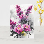 Heather - Aquarellblumen Karte (Gelbe Blume)