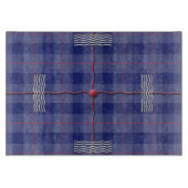 Heather Blue Kariert Schneidebrett (Vorderseite)