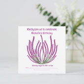 Heather Blume Einladung (Stehend Vorderseite)