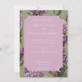 Heather Botanical Pattern Invitation Einladung (Vorderseite)