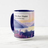 Heather Distel Strickpfade am See Tasse (Vorderseite Links)