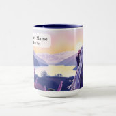 Heather-Distel strickt Seewege Tasse (Zentrum)