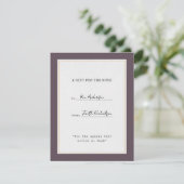 Heather & Dusk Graduation Gift Insert Card Dankeskarte (Stehend Vorderseite)