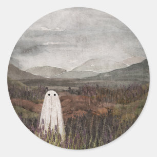 Heather Ghost Runder Aufkleber