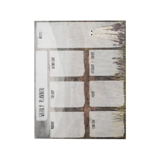 Heather Ghost Weekly Planner Notizblock (Rotiert)