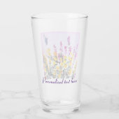 Heather Gorse Floral Butterfly Personalisiert Glas (Rückseite)
