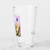 Heather Gorse Floral Butterfly Personalisiert Glas (Links)