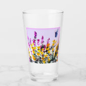 Heather Gorse Floral Butterfly Personalisiert Glas (Vorderseite)
