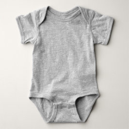 Heather Gray Jersey Baby Bodysuit Baby Strampler