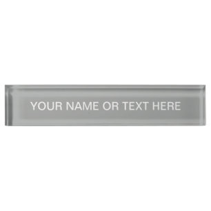 Heather Gray Solid Color Anpassen Namensplakette