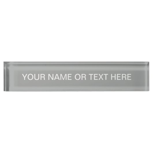 Heather Gray Solid Color Anpassen Namensplakette (Vorderseite)