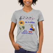 Heather Gray Sunflower Bees Positiver T - Shirt (Vorderseite)