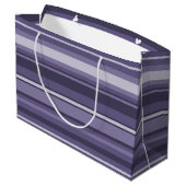 Heather lila Streifen Große Geschenktüte (Rückseite Schrägansicht)