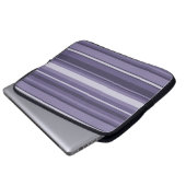 Heather lila Streifen Laptopschutzhülle (Vorne Knopf)